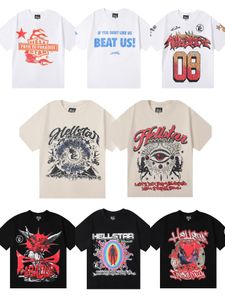 Camiseta masculina Hellstar camisa masculina designer camiseta vestir camiseta masculina hellstar carta impressa verão novo masculino e feminino solto encaixe retro camiseta de manga curta