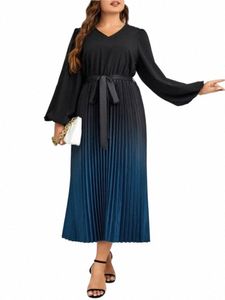 بالإضافة إلى حجم الخريف MIDI DR WIND LG SLEEVE FI TIE PRINT LADIES DRES DESALAY VOLED V-DEACE DR 2023 02VK#