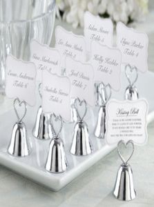 Wedding Bell Favors Kissing Bell Wedding Bell Favors Silver Place Card Holders Po Holders Wedding Favors3517148