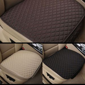 Upgrade Flax Car Seat Cover Front Rear Linen Fabric Cushion Breathable Protector Mat Pad Universal Auto Interior Styling Truck SUV Van