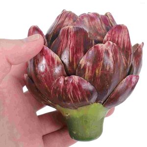 Dekorativa blommor 2 PCS Artichoke Artificial Flower Fake Artichokes For Decoration Plants Faux Vegetable Model