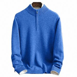 Sweatwear Herren Rollkragenpullover Strickpullover Einfarbig LG-Ärmelpullover Männlicher Oversize-Reißverschluss Basic-Mäntel r9Zx #