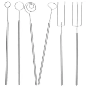 Geschirrsets Sets Schokoladengabel Fondue Forks Candy Making Tools Supplies Schmelzkit Wirbel Dipper Diping