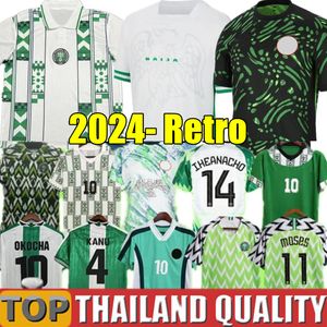 Nigéria 2024 Camisas de futebol OSIMHEN 22 23 24 Camisa de futebol OKOCHA SIMON LOOKMAN IHEANACHO 2018 Fans Player Versão 94 96 98 Uniforme de treinamento 1994 1996 1998 RETRO 18 19