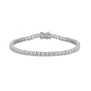 Ny ljus lyx unik och utsökt Instagram -stil armband kvinnor full diamant s925 ren silver högklassig tenniskedja NRI5