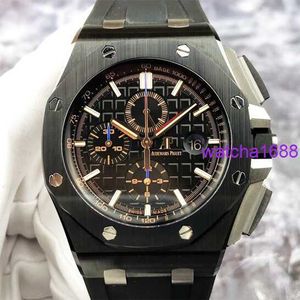 Güzel AP kol saati Royal Oak Offshore Serisi 26405CE Siyah Seramik Erkekler İzle Mavi İğne Zamanlaması Mekanik Saat 44mm