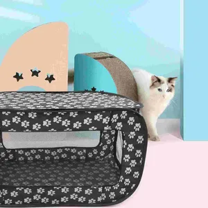 Portadores de gatos pet tenda cerca gaiola macia face viagem adequado para gatos cães pequenos doméstico dormir dobrável esgrima oxford pano