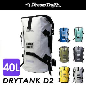 Taschen Stream Trail Wasserdichter Outdoor-Drytank 40L D2-Rucksack Trockentasche Wasserabweisender Tagesrucksack Robuster RollTop-Verschluss Gepolsterter Rücken