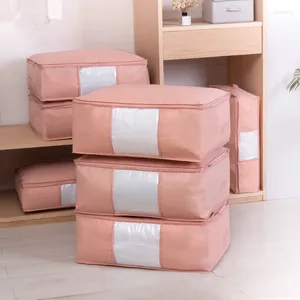 Storage Bags Fashion Household Items Clothes Quilt Finishing Dust Washable Organizer Clear Window For Blankets And Quilts