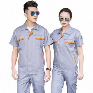 Anti-estático roupas de trabalho dos homens verão fino respirável workwear fábrica elétrica roupas oficina uniforme trabalhador macacão 4xl 22IB #