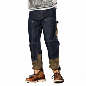 Supzoom Nowa przybycie gorąca sprzedaż Top Fi Autumn Zipper Fly Geded Casual Patchwork Cargo Pockets Cott Dżinsy Mężczyźni O44R#