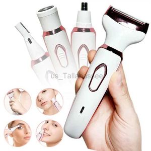 Electric Shavers 4 i 1 Electric Razor for Women Shaver Lady Shaver Body Hair Trimmer For Armpit Bikini Arm Leg Face Mustasch Portable Painless 240329