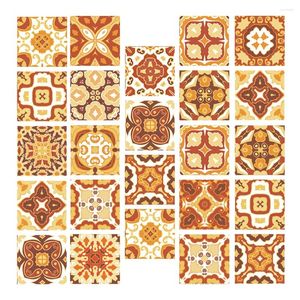 Wallpapers Mosaic Tile Wall Sticker Vintage Peel And Tiles Decals Bathroom Self Adhesive Decor