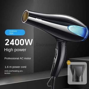 Secadores de cabelo Secador de cabelo especial para salão de carvalho 2400W de alta potência íon negativo secagem rápida cuidados com o cabelo com luz azul 220V 240329