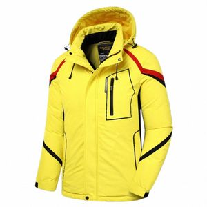 uomo inverno nuovo outdoor jet ski premium neve calda parka cappotto giacca da uomo outwear cappello casual impermeabile in pile spesso parka uomo D6EG #