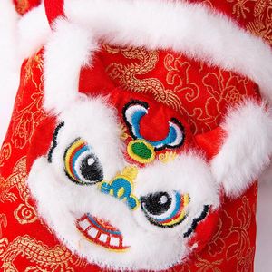 Dog Apparel Chinese Festival Lion Dance Pet Costume Festive Tang Suit For Year Themed Party Spring Cosplay 0.5-1.5kg