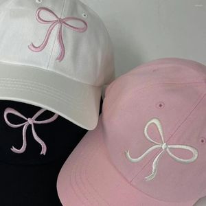 Ball Caps Korean Ins Bow Knot Baseball Y2k FashionsHip Hop Hat Japanese Kawaii Sweet Cap Sun Protection Outdoor Beach