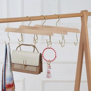 Kleiderbügel 5 teile/los Massivholz Haken Holz Kleidung Multifunktions Kleiderbügel Für Gürtel Krawatten Taschen Schals Schrank Platzsparend