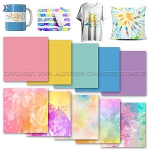 Window Stickers XFX Watercolor Infusible Transfer Ink Sheets 10 Pcs Pure Color Sublimation Paper For Mug Press T-Shirts 12x12 In Mugs