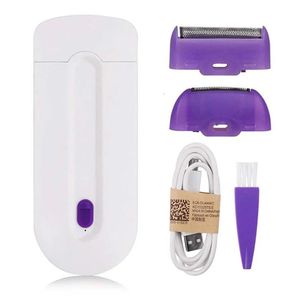 2 In 1 Electric Epilator Rechargeable Women Painless Hair Removal Epilator Device Instant Sensor Light Shaver Tools Drop 240320