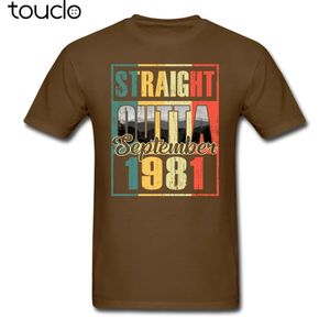 Straight Outta settembre 1981 T-shirt regalo di compleanno carino e divertente unisex 240329