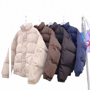 Lappster Men Harajuku Solid Winter Puffer Jacket 2023 Herr Stora fickor Överdimensionerad svart bubbla kappa Male Korean Fis Parkas 92yi#