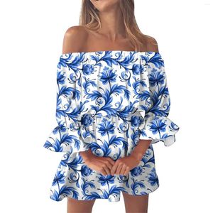 Casual Dresses Summer For Women Vintage Beach Sexig Off Shoulder Tunic Sundress Womens Loose Cocktail Style Dress Vestido