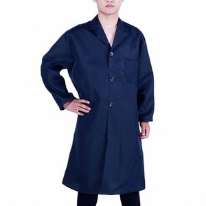 work Clothes Durable Dirt-resistant Work Clothes with Pockets for Warehouse Workers Lg Sleeve Loose Fit Robe Style Ergomic K7eH#