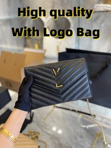 حقيبة مصمم محفظة أكياس الكتف حقائب اليد حقائب المرأة الفاخرة WOC عبر الجسم Y S -Leather Envelope Messenger Calfskin Classic Diagonal Stripes