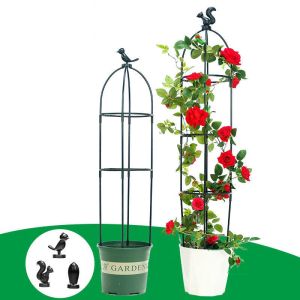 Stöder klättring Växt Trellis trädgård tomat stödburar för blommor växter stöder ram trellis klättring diy blommor vinstockar potten stativ