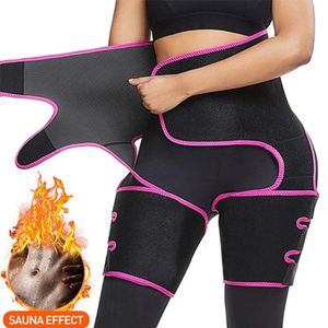 Women Sweat Slim Trimmer Thigh Double Strap Butt Lifter Tummy Shapers Waist Trainer Belt Leg Shapers DFERTY1 240322