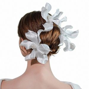 Свадебное украшение для волос невесты Белый FRS Элегантный романтический свидание незаменим для женщин и девочек 205y #