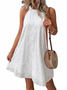 women's Elegant Mini Dr Summer White Sleevel Short Dres Femal Party Dres For Woman Stylish Clothes 2024 New Year m978#
