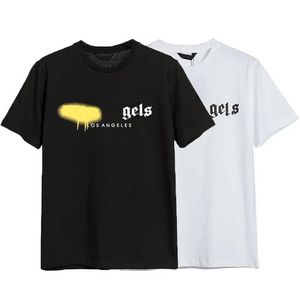 Yaz Tops T-Shirt Tişört Tasarımcı T-Shirt Lüks Marka Erkekler Kadınlar Yaz Giyim Palmiye Mektubu% 100 Pamuk Melek Kız Top