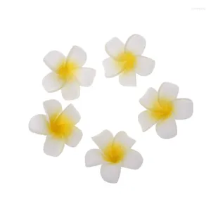 Decorative Flowers 5pcs Plumeria Hawaiian Foam Frangipani Flower Wedding Party Decoration Hairpin 50LB