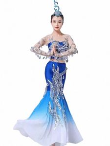DAI Dance Costume Performance Costume Adult Performance Wear Sequined Fishtail kjol x4nk#