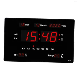 Wanduhren, große elektronische Uhr, Timer, Kalender, Alarm, LED-Anzeige, Tisch