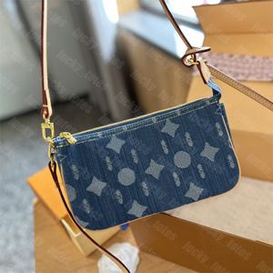 Women Designer Hobo Handbag Old Flower Paris Clutch Purse Lady Fashion Luxury V Shoulder Bag Crossbody Bags Denim Pochette Handbags