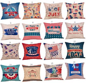 American Flag Stars Stripe Pillows Case Letter Print Pillow Cover 4545CM SOFA NAP CUSHION COVER Hemdekoration 51 Styles C64585922061