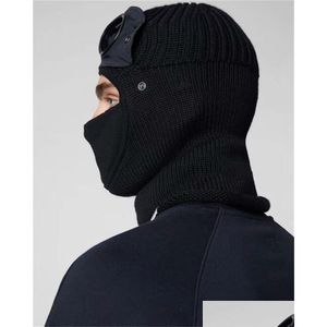 Taktische Kapuze Zwei Objektiv Windschutz Mützen Outdoor Baumwolle Gestrickt Winddichte Männer Gesichtsmaske Lässige Männliche SKL Caps Hüte Schwarz Grau Hohe Qualität Otlvs