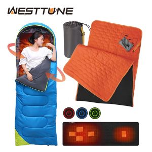 Mat Westtune Outdoor USB aquecimento de tapetes de isolamento Pad para dormir para o colchão de camping de bolsa de dormir para camping