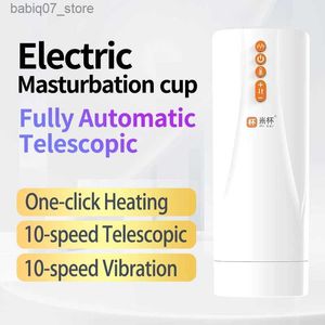 Outros itens de massagem Masturbadores para homens Seleção automática Teleic Masturbator Cup Real Vagina Pocket Pussy Blowjob Machine para homens Sex Toy Q240329