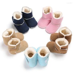 Stivali invernali per bambini scarpe da bambina stivaletti da neve con suola morbida in peluche per neonati, culla nata casual 0-18 mesi