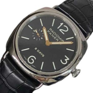 럭셔리 시계 남성 Panerrais 손목 시계 디자이너 Radiomir 8 일 PAM00190 블랙 다이얼 to105246 Ull Stainless Steel Waterproof 고품질 MX96