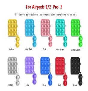 For Airpods 1 2 Pro 3 Case Push Education Decompression Toys Wireless Bluetooth Earphone Protective Sleeve2860389