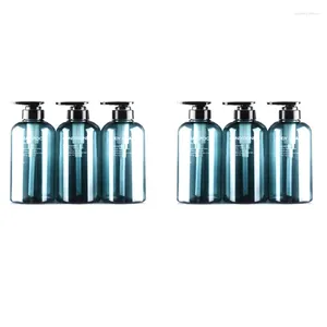 Storage Bottles 6Pcs Soap Dispenser Bottle Bathroom Shampoo Large-Capacity Press Type Lotion Body Empty 500ML & 300ML