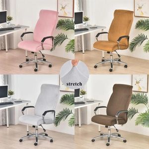 Chair Covers Velvet Office Soild Color Computer Cover Dust Proof Gaming Slipcovers Protector Study Room Zipper