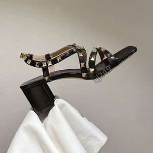 Projekt mody Nowe kobiety wszechstronne bajkowe styl luksusowe letnie buty rzymskie wysokie obcasy sandały gęste obcasy 001