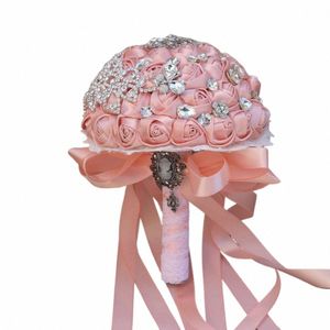 Kyunovia Vintage Broche Bouquet Lace Handle Bouquets de Noiva Acessórios de Casamento Broches Bouquet Cristais Bouquet de Casamento FE71 323e #