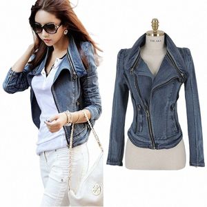 2024 Spring Autumn Winter New Women's Retro Jacket Cowboy Coat Lg Sleeves Denim Jacket BF Hip Hop Jean Coat Streetwear 51g4#